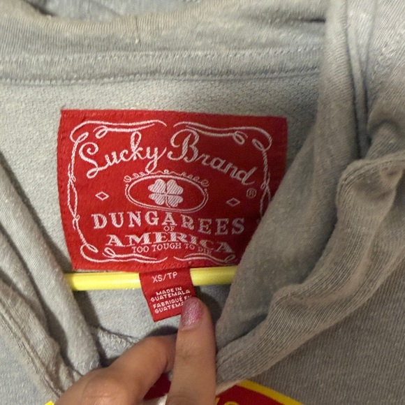 Lucky Brand Gray Hoodie with Colorful Logo - Picture 2 of 2